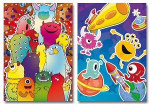 Serie 11028 - vrolijke monstertjes