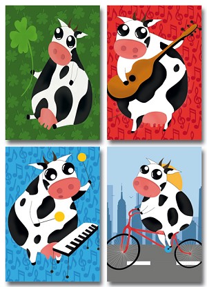Serie 12001 - grappige koeien *