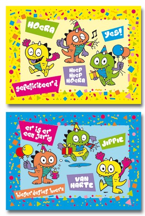 Serie 918 - draakjes gefeliciteerd