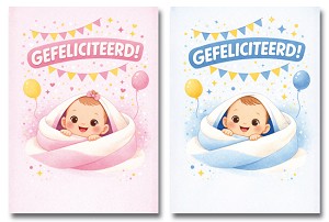 Serie 938 - broertje/zusje felicitatie