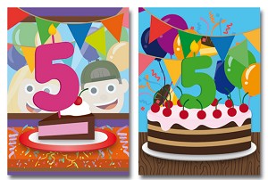 Serie 965 - felicitatie cijfer 5