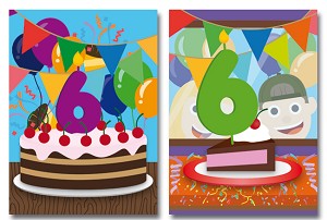 Serie 966 - felicitatie cijfer 6