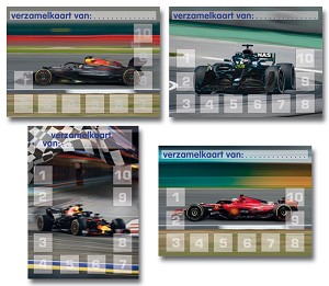 Verzamelkaarten race auto's serie 702