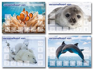 Verzamelkaarten zeedieren serie 703