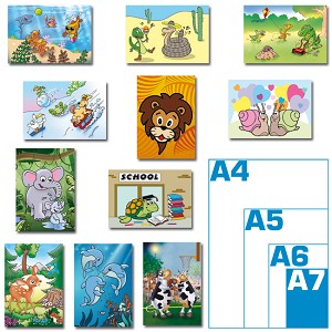 Pakket kleine kaarten - dieren illustr.